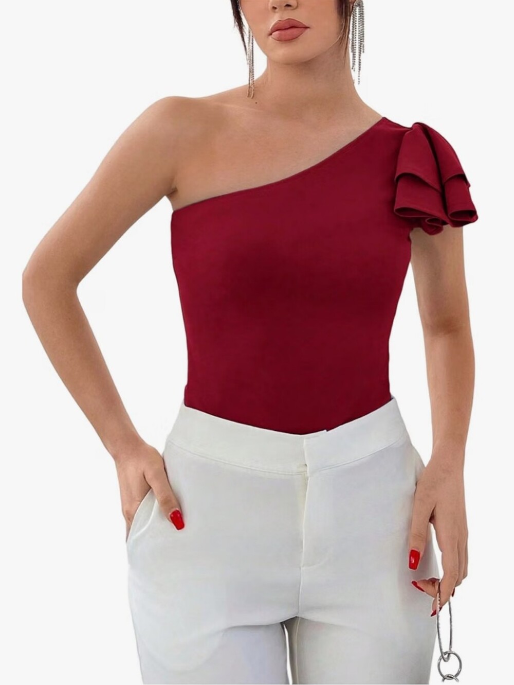 Off The Shoulder Top Ruffle Short Sleeve Top